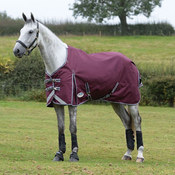 Weatherbeeta Comfitec Plus Dynamic II Standard-Neck 220g Hästtäcke Maroon/Grey/White 4´ 9