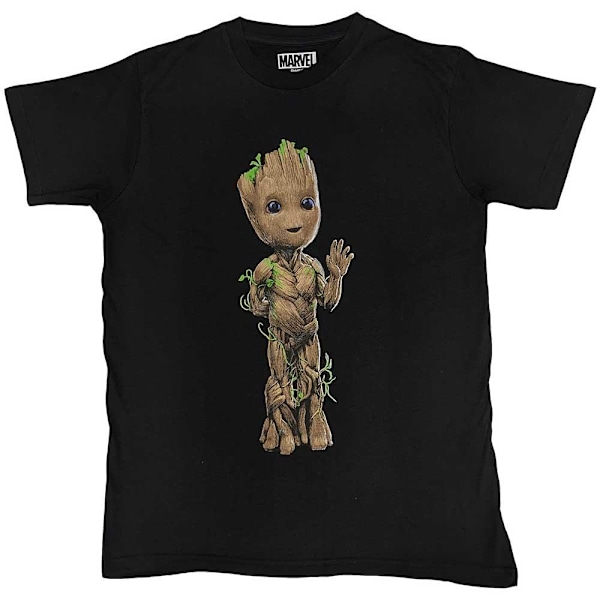 Guardians Of The Galaxy Unisex Vuxen Groot Wave T-Shirt L Svart Black L