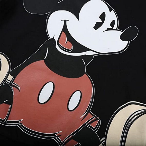 Disney Mickey Mouse sittande tröja för dam/dam M Svart/Wh Black/White/Red M
