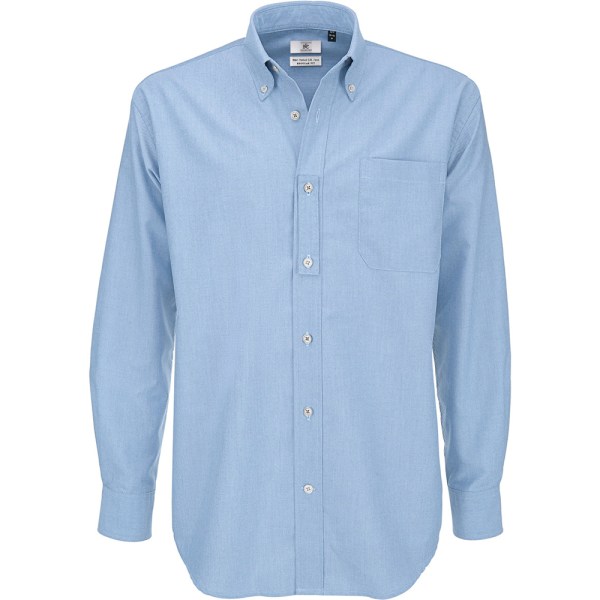 B&C Herr Oxford långärmad skjorta / Herrskjortor M Oxford Blue Oxford Blue M