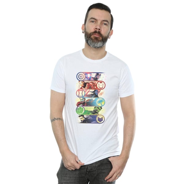 Marvel Mens Avengers Endgame Original Heroes T-Shirt S Vit White S