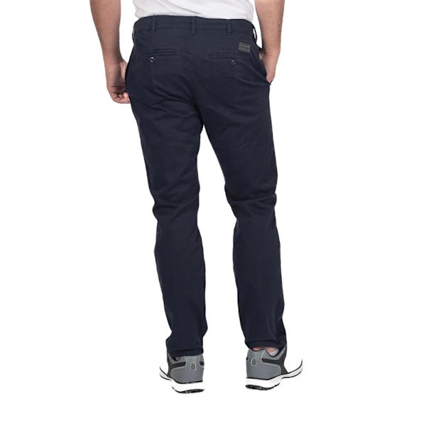 Island Green Stretch Chino Tapered Golfbyxor för Herr 36R Marinblå Navy 36R