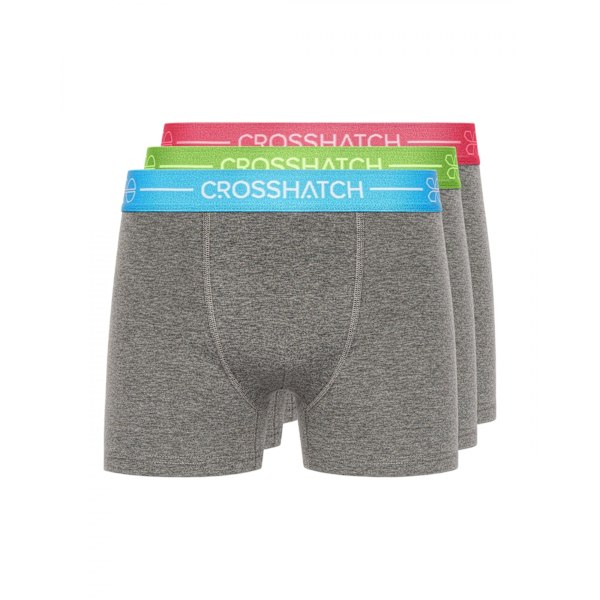 Crosshatch Mens Astral Bright Marl Boxer Shorts (3-pack) M C Charcoal M