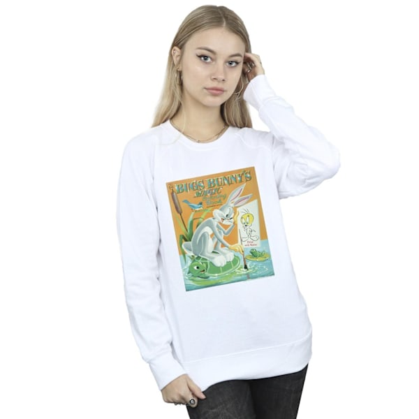 Looney Tunes Dam/Damer Bugs Bunny Målarbok Sweatshirt White L