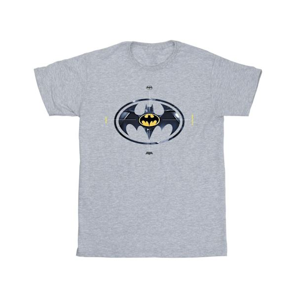 DC Comics Girls The Flash Batman Metal Logo Bomull T-shirt 7-8 Sports Grey 7-8 Years
