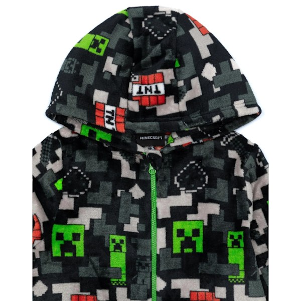 Minecraft Pyjamas med Heltryck för Barn 8-9 År Svart Black/Green 8-9 Years