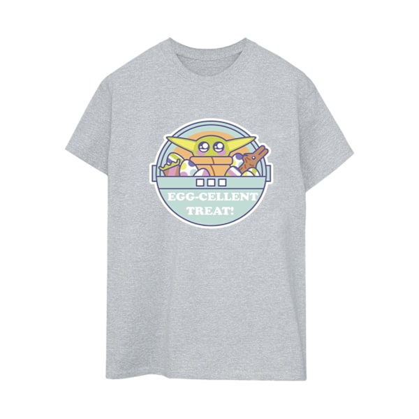 Star Wars Dam/Damer The Mandalorian Eggcellent Påsk Cotto Sports Grey XXL