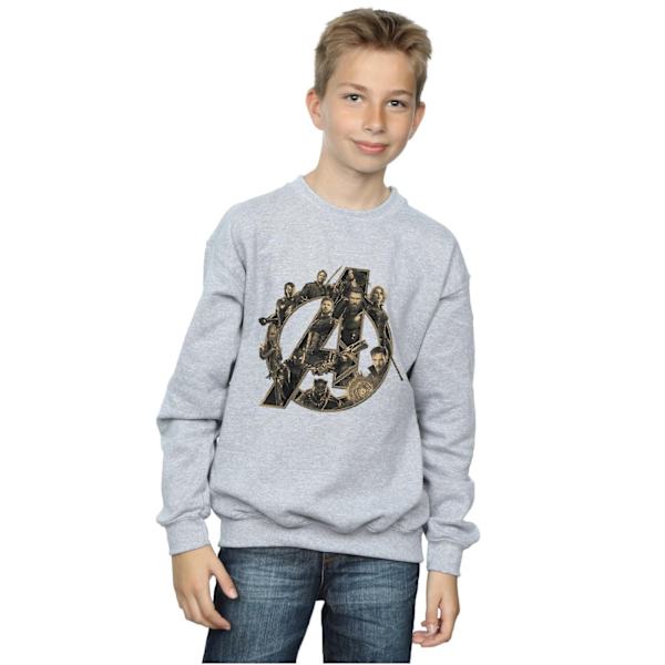 Marvel Boys Avengers Infinity War Marvel Logo Sweatshirt 12-13 Sports Grey 12-13 Years