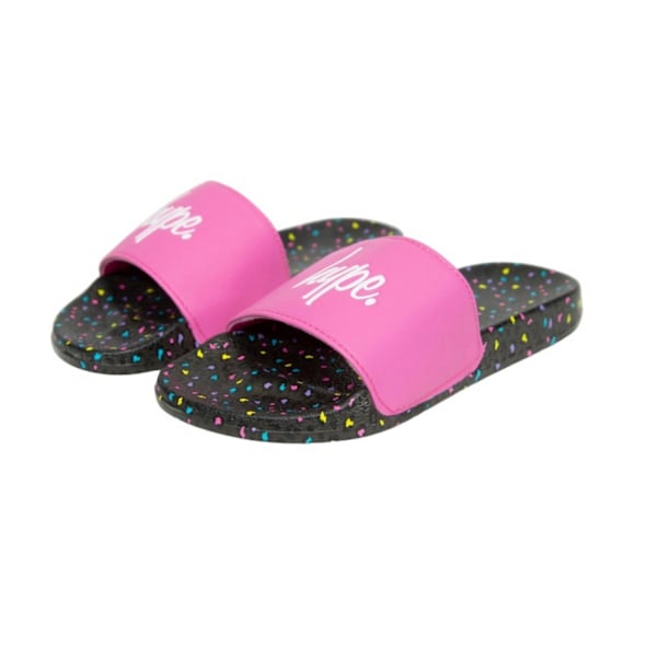 Hype Girls Pastel Leopard Print Sliders 1 UK Multicoloured Multicoloured 1 UK