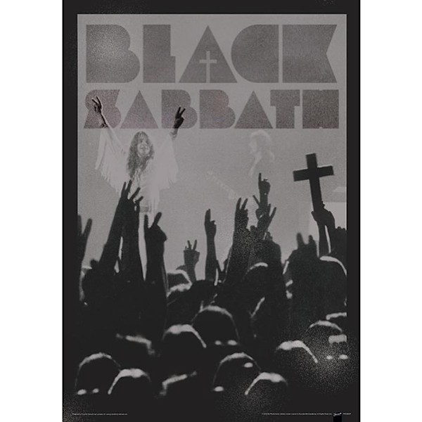 Black Sabbath Scenfoto Tryck 40cm x 30cm Svart/Grå Black/Grey 40cm x 30cm