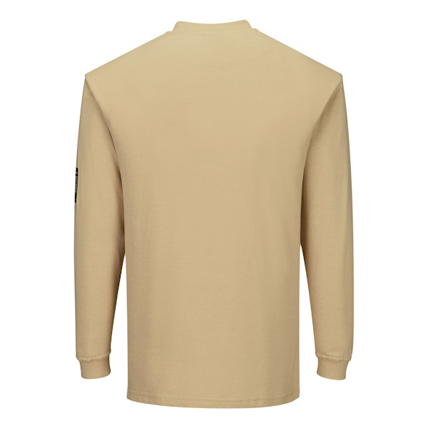 Portwest Flamhämmande Antistatisk Långärmad T-shirt för Män Tan 4XL