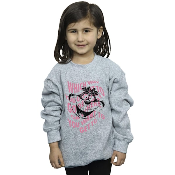 Disney Flickor Alice I Spegellandet Cheshire Katt Sweatshirt 12-13 År Sports Grey 12-13 Years