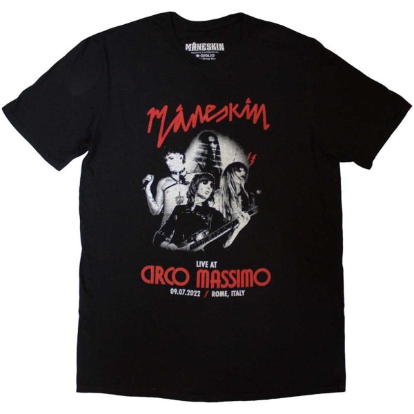 Maneskin Unisex Vuxen Live At Circo Massimo 2022 T-shirt L Blac Black L