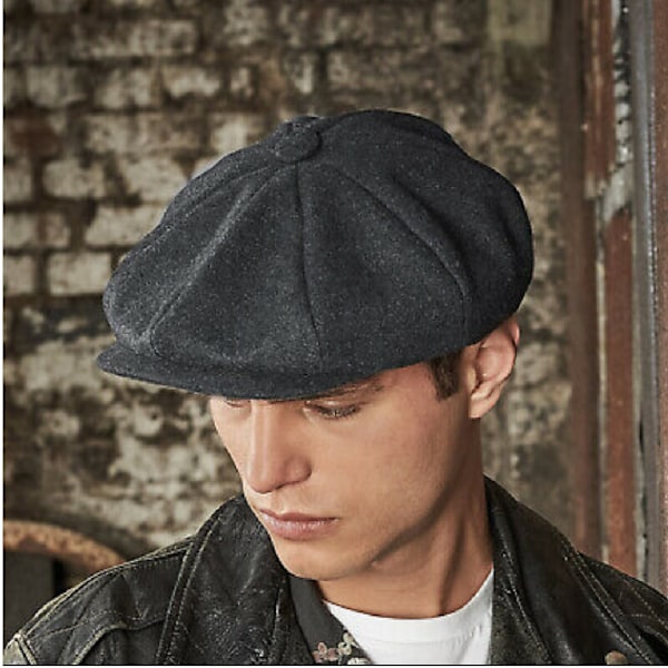 Beechfield Unisex Vuxen Melton Ull Baker Boy Cap S/M Charcoal Charcoal Marl S/M