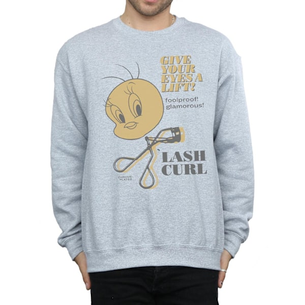 Looney Tunes Tweety Pie Lash Curl Sweatshirt M Sports Grey Sports Grey M