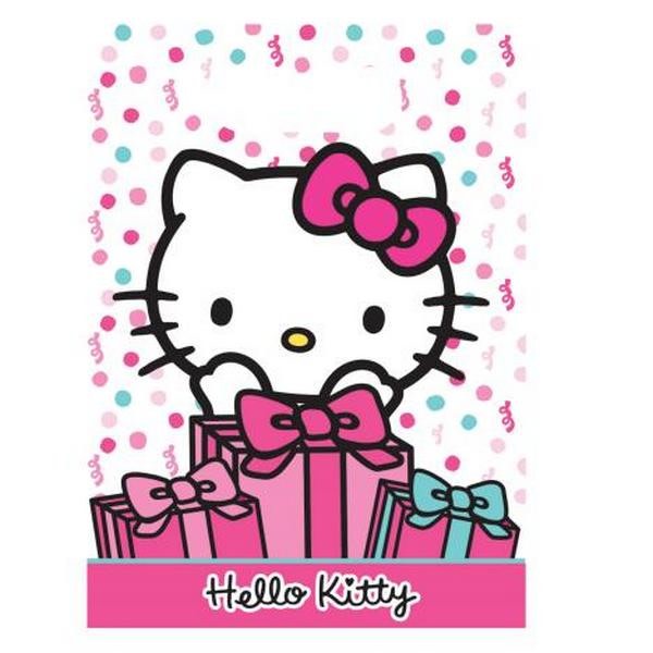 Hello Kitty Cake Party Plastfestpåsar (paket med 8) One Size White/Pink One Size