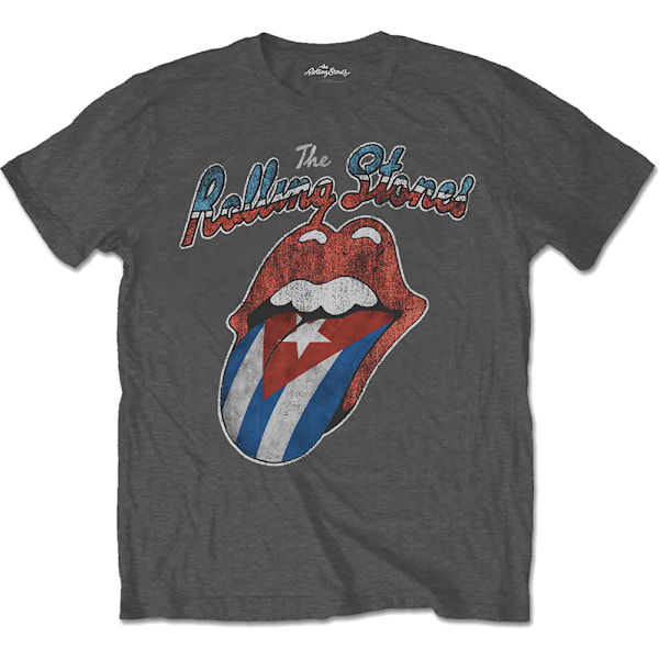 The Rolling Stones Unisex Adult Rocks Off Cuba T-Shirt XL Charc Charcoal Grey XL