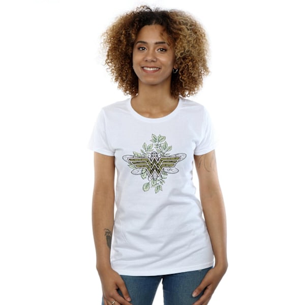 DC Comics Dam/Kvinnor Wonder Woman Butterfly Logo Bomull T-Sh White S