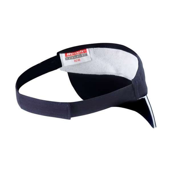 Result Headwear Herringbone Sandwich Peak Visor Cap One Size Na Navy/White One Size