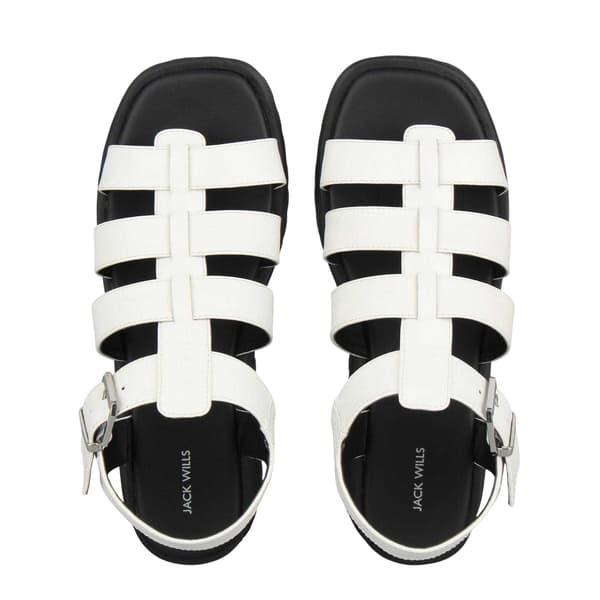 Jack Wills Dam Gladiator Platåsandaler 7 UK Vit White 7 UK