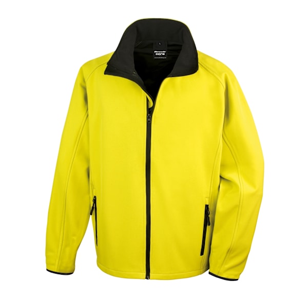 Result Core Printable Softshelljacka för män 4XL Gul/Svart Yellow / Black 4XL