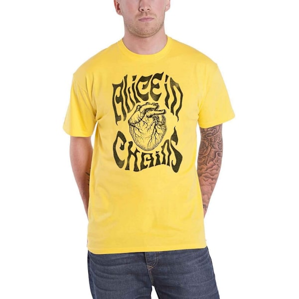 Alice In Chains Unisex Adult Transplant T-Shirt S Gul Yellow S