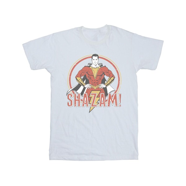 DC Comics Boys Shazam Retro Circle Distressed T-Shirt 5-6 år White 5-6 Years