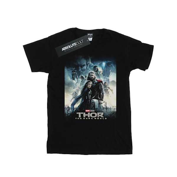 Marvel Studios Girls Thor The Dark World Poster Bomull T-shirt Black 9-11 Years