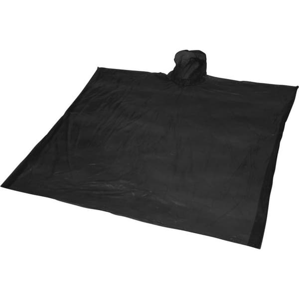 Unisex Mayan Återvunnen Plast Regnrock En Storlek Solid Svart Solid Black One Size