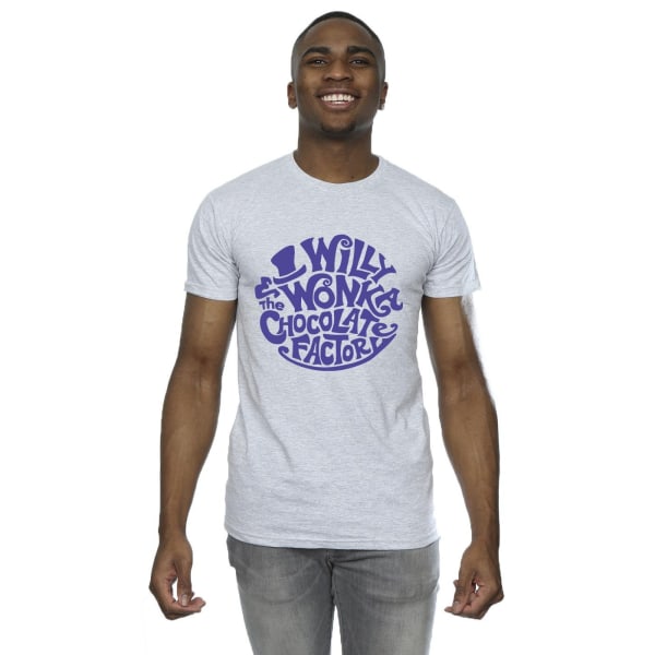 Willy Wonka & The Chocolate Factory Herr T-shirt med tryckt logotyp XL Sports Grey XL