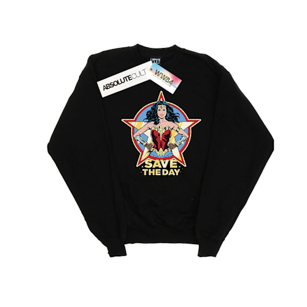 DC Comics Girls Wonder Woman 84 Star Design Sweatshirt 7-8 år Black 7-8 Years