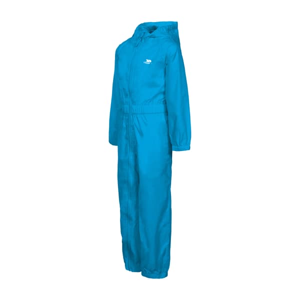 Trespass Barn/Kids Button Regnställ 5-6 År Blå Blue 5-6 Years