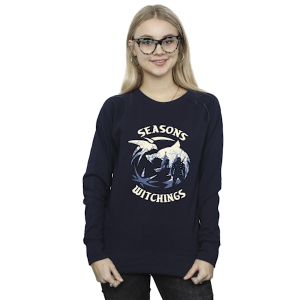 Netflix Dam/Damer The Witcher Jul Varg Sweatshirt 5XL Navy Blue 5XL
