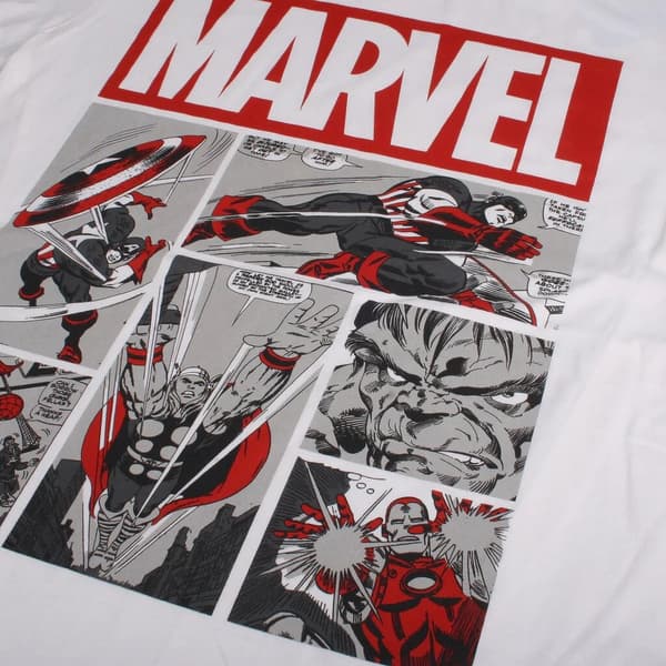 Marvel Hjältar Comic T-shirt L Vit/Röd White/Red L