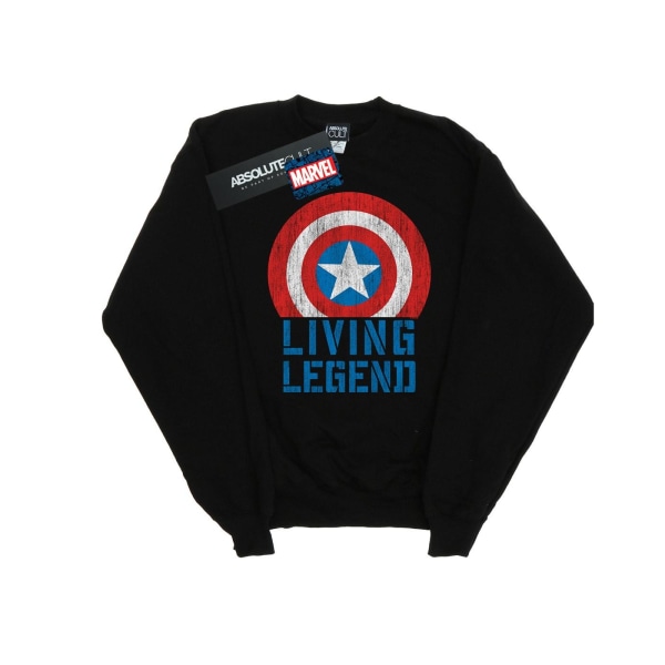 Marvel Dam/Ladies Captain America Living Legend Sweatshirt M Black M