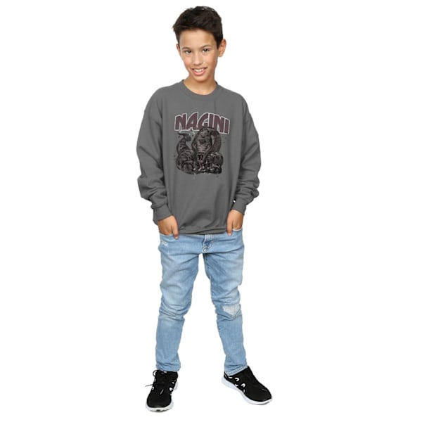 Harry Potter Boys Nagini Splats Sweatshirt 7-8 år Charcoal Charcoal 7-8 Years