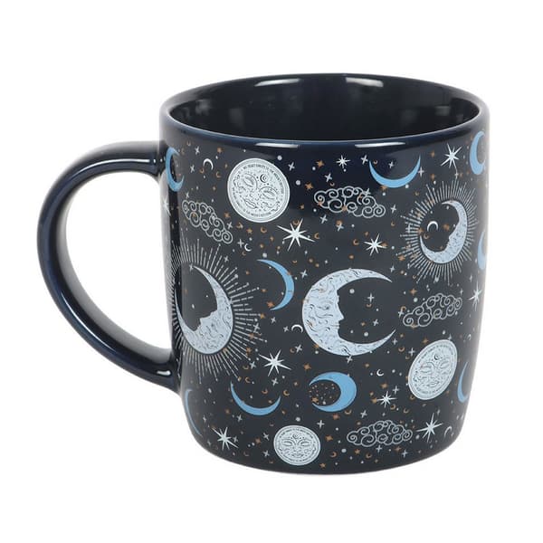Something Different Moon Mug En Storlek Blå/Vit/Svart Blue/White/Black One Size