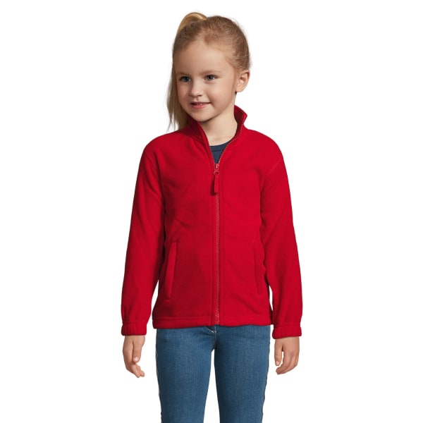 SOLS Barn/Barn North Zip-Up Fleece Jacka 14 år Röd Red 14yrs