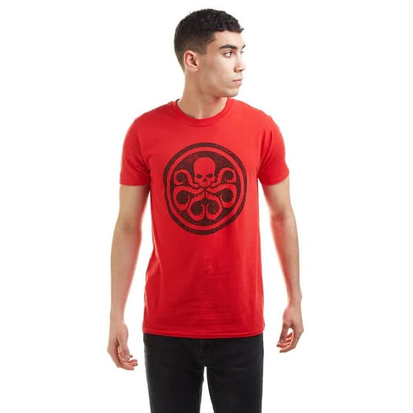 Marvel Herr Hydra Logo T-shirt M Röd Red M