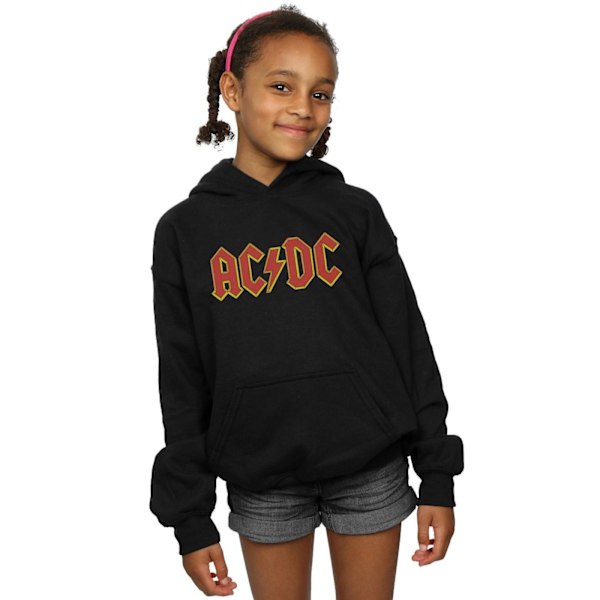 AC/DC Girls Red Logo Hoodie 9-11 år Svart Black 9-11 Years