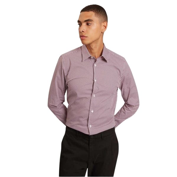 Ted Baker Herrskjorta med geometriskt mönster S Vit White S