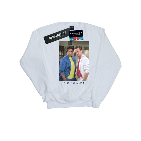 Friends Herr Ross Och Chandler College Sweatshirt M Vit White M