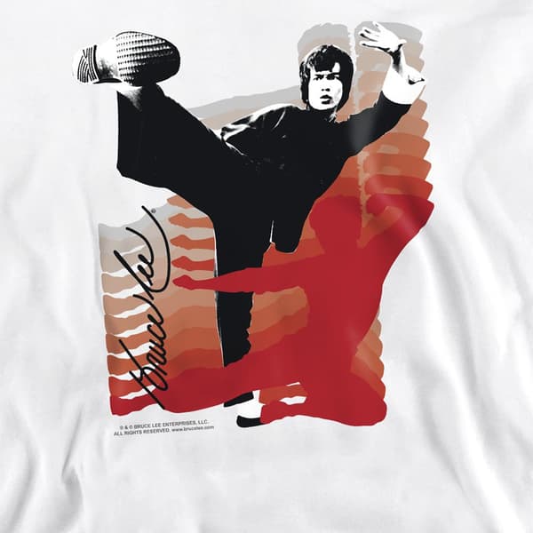 Bruce Lee Unisex Vuxen Kick It Sweatshirt S Vit White S