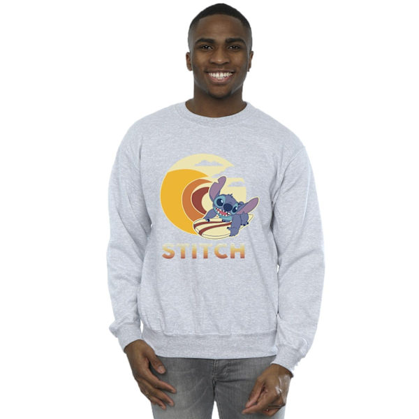Disney Herr Lilo & Stitch Summer Waves Sweatshirt M Sports Grey Sports Grey M