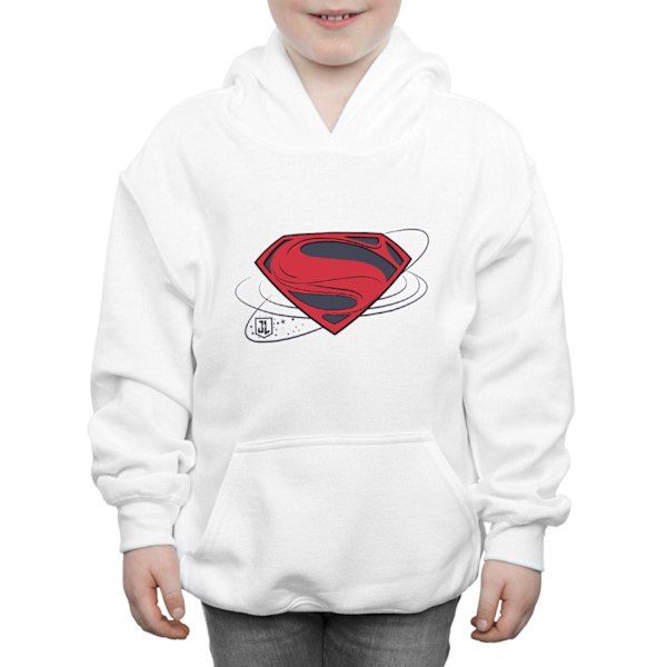 DC Comics Boys Justice League Movie Superman Logo Hoodie 5-6 år White 5-6 Years