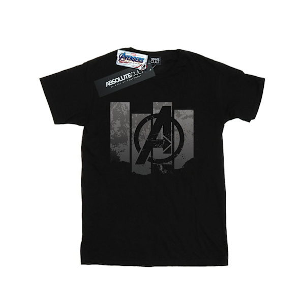 Marvel Boys Avengers Endgame Panel Logo T-Shirt 5-6 år Svart Black 5-6 Years
