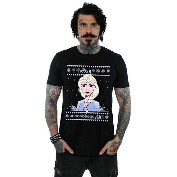 Disney Herr Frozen 2 Elsa Jul T-shirt L Svart Black L