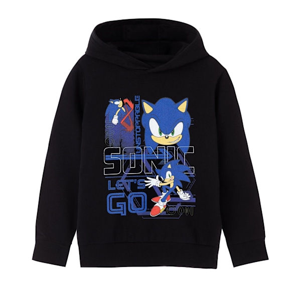 Sonic The Hedgehog Boys Let´s Go Hoodie 5-6 År Svart Black 5-6 Years