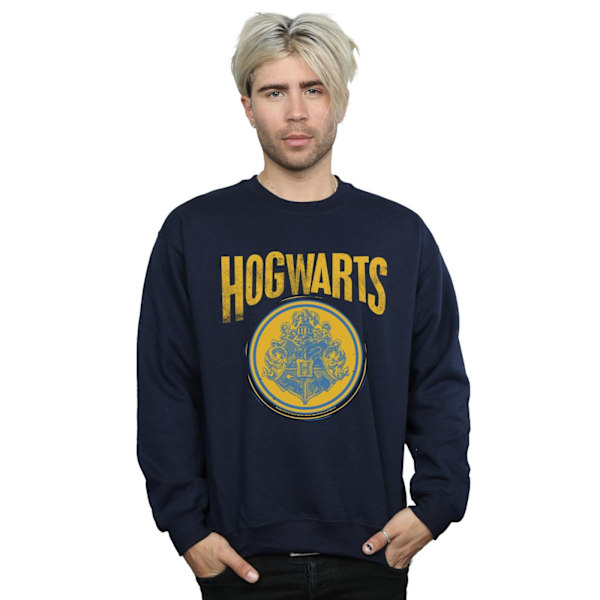 Harry Potter Herr Hogwarts Cirkel Crest Sweatshirt XL Marinblå Navy Blue XL