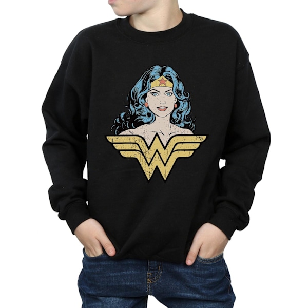 DC Comics Boys Wonder Woman Gaze Sweatshirt 12-13 år Svart Black 12-13 Years